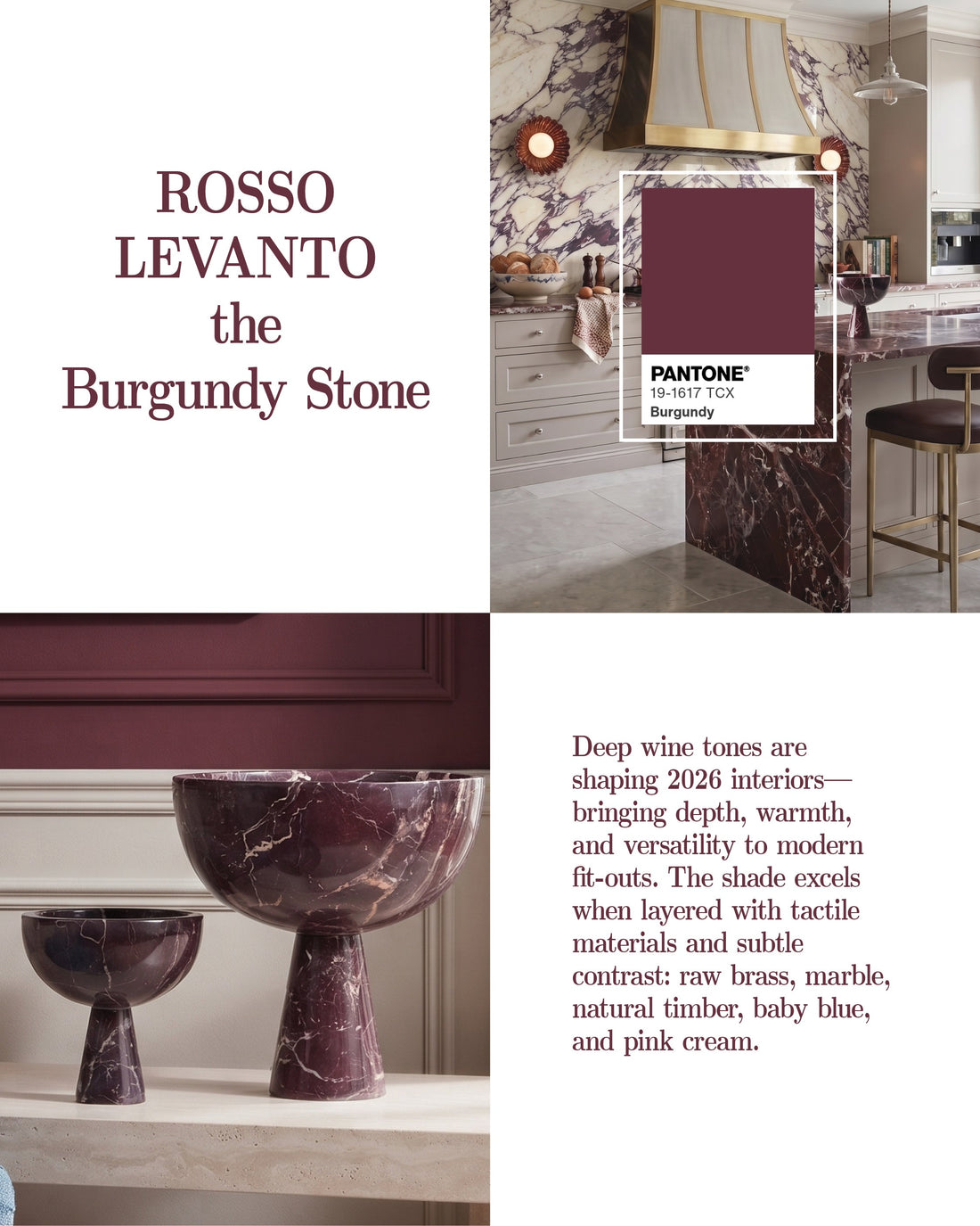 Burgundy redefines red and black.