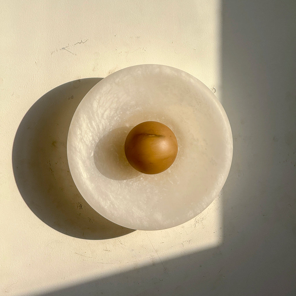 Aureole Sconce - Alabaster Globe