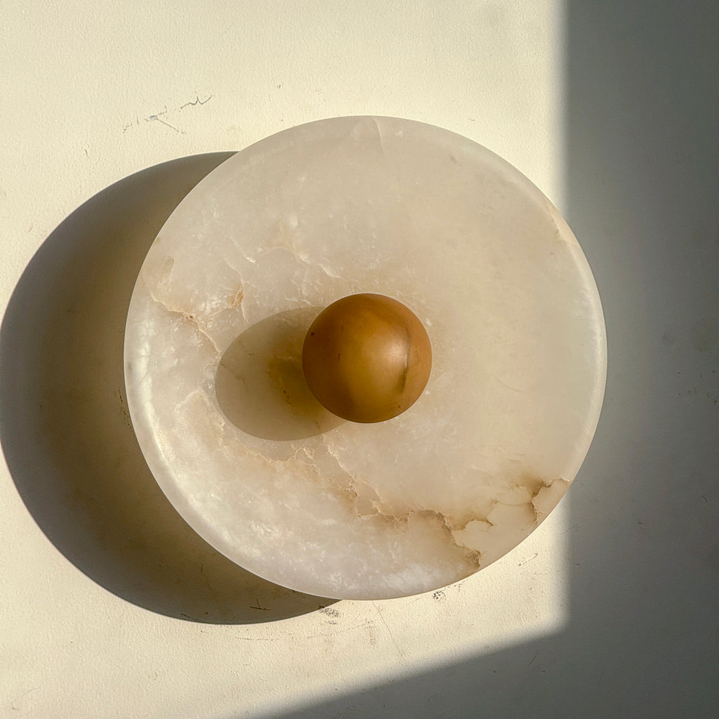 Aureole Sconce - Alabaster Globe