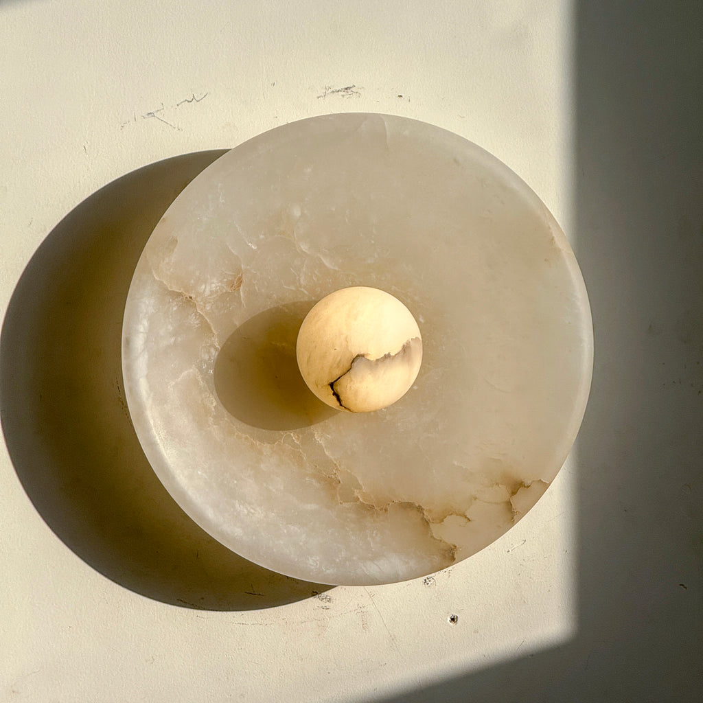 Aureole Sconce - Alabaster Globe