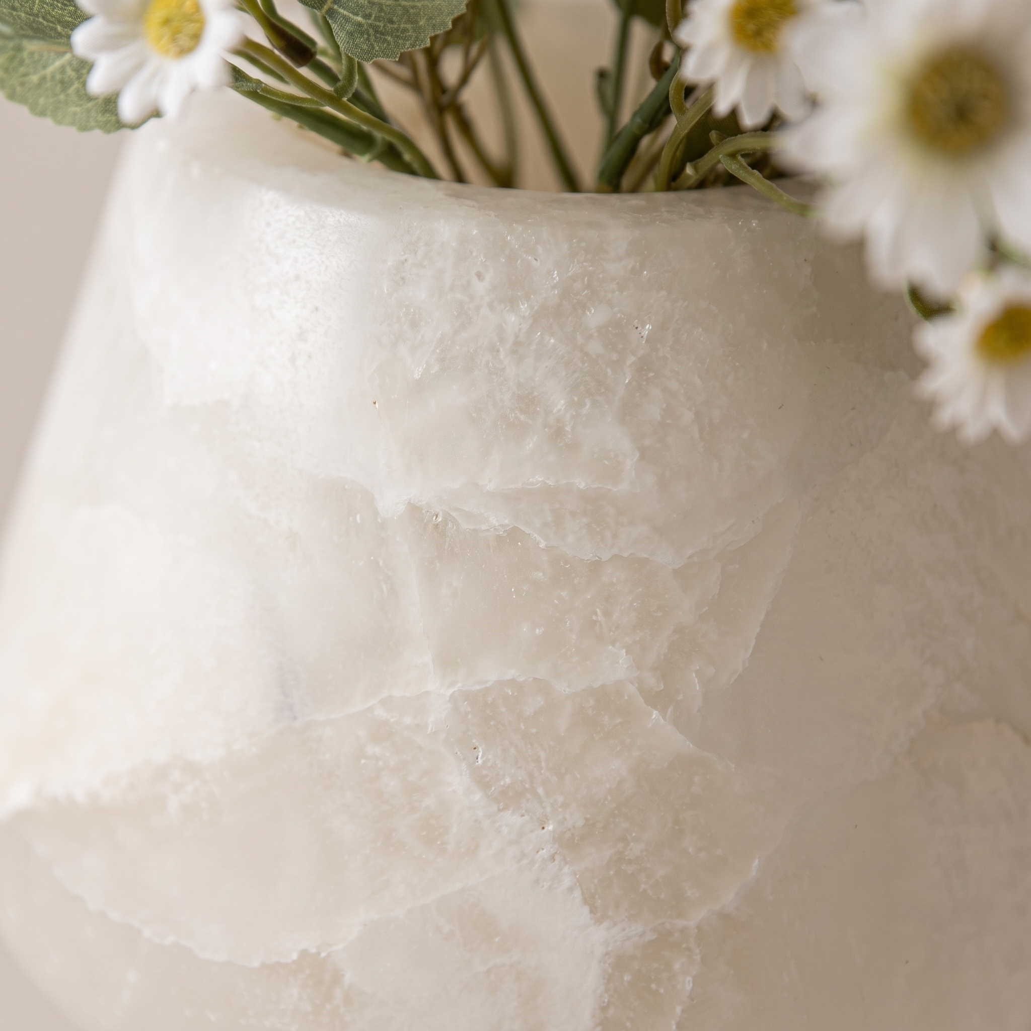Pedestal Vase - Alabaster