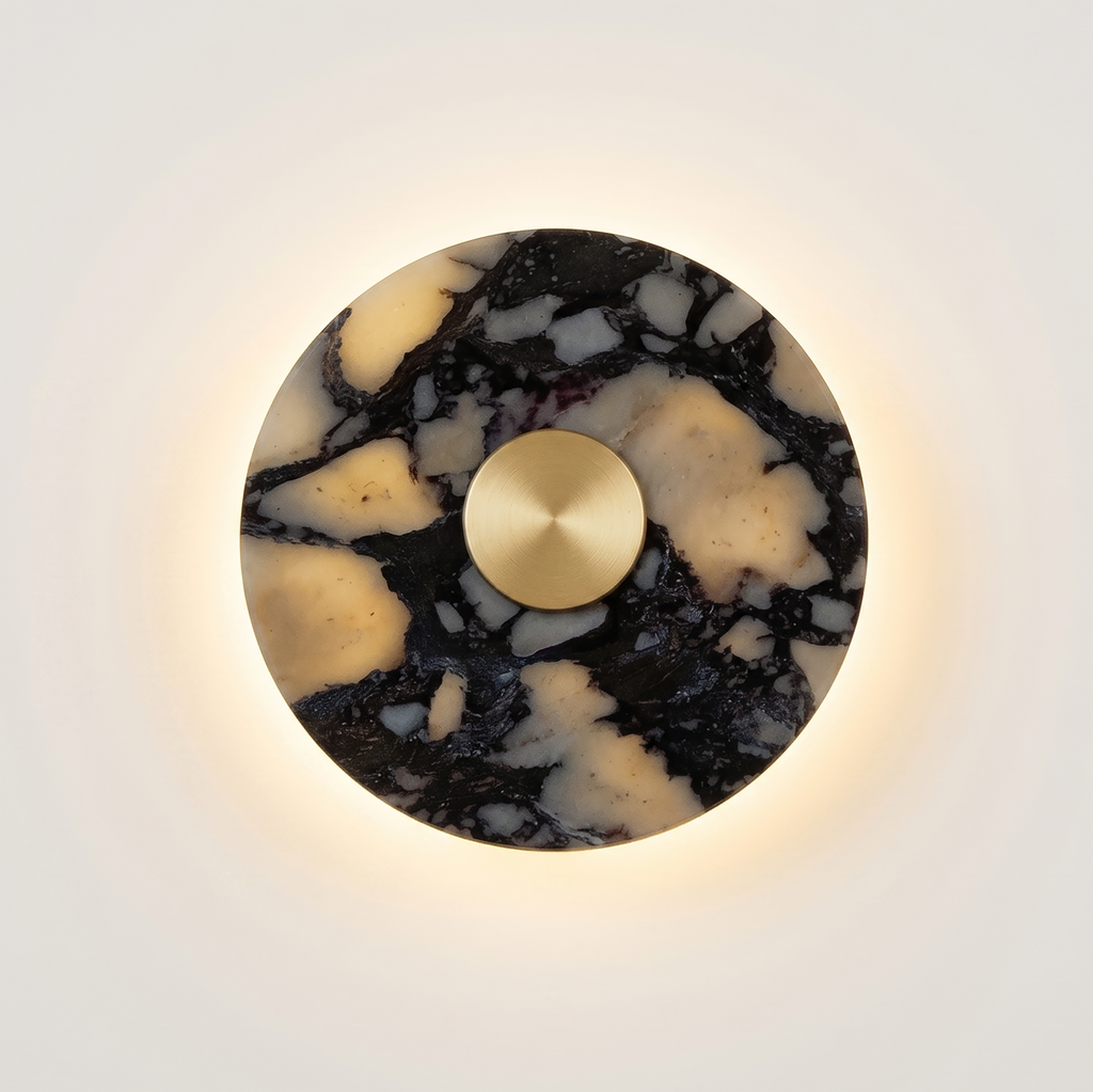 Brass Medallion - Calacatta Viola