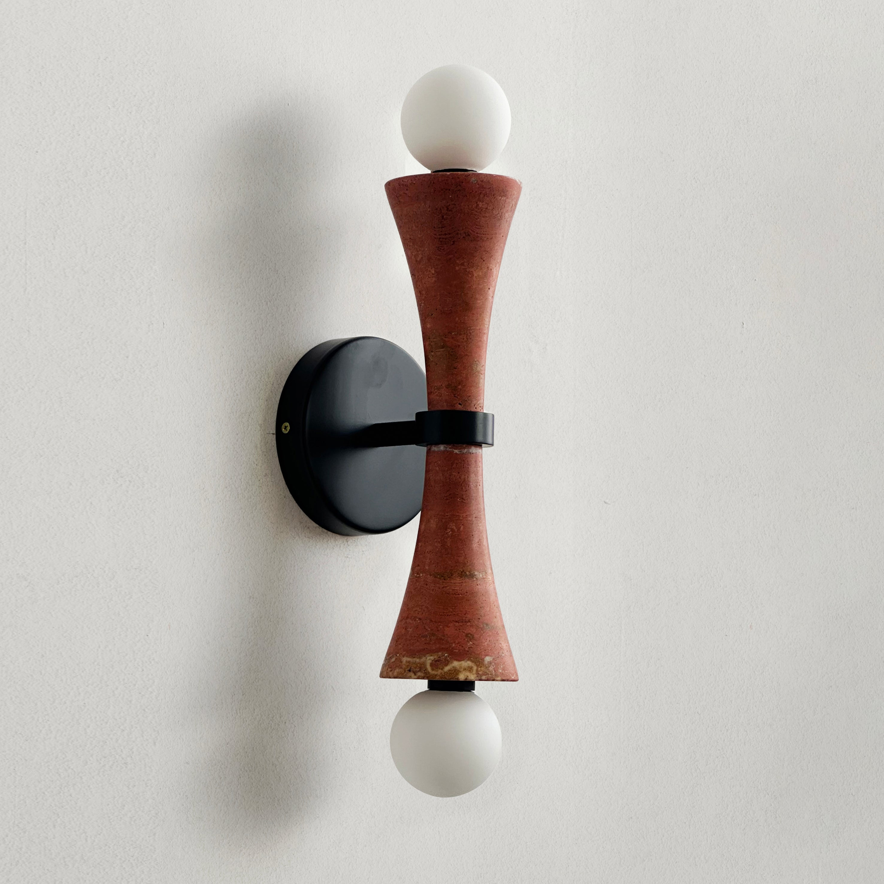 Calyx Wall Sconce - Travertine Rosso
