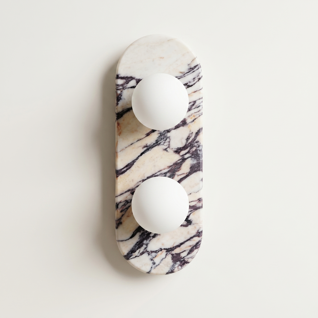Opus Duo Sconce - Calacatta Viola