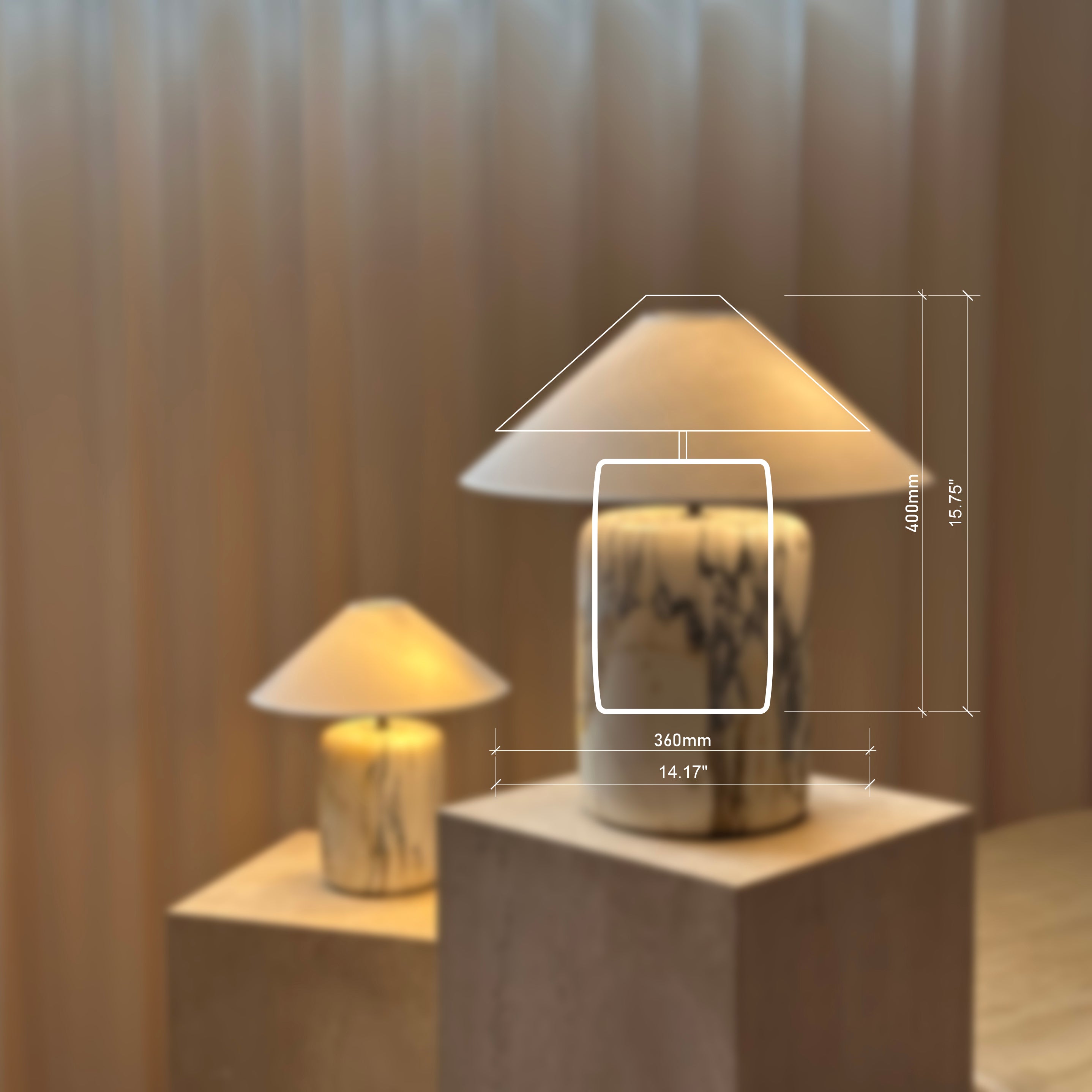 Wabi-Sabi - Calacatta Gold Table Lamp