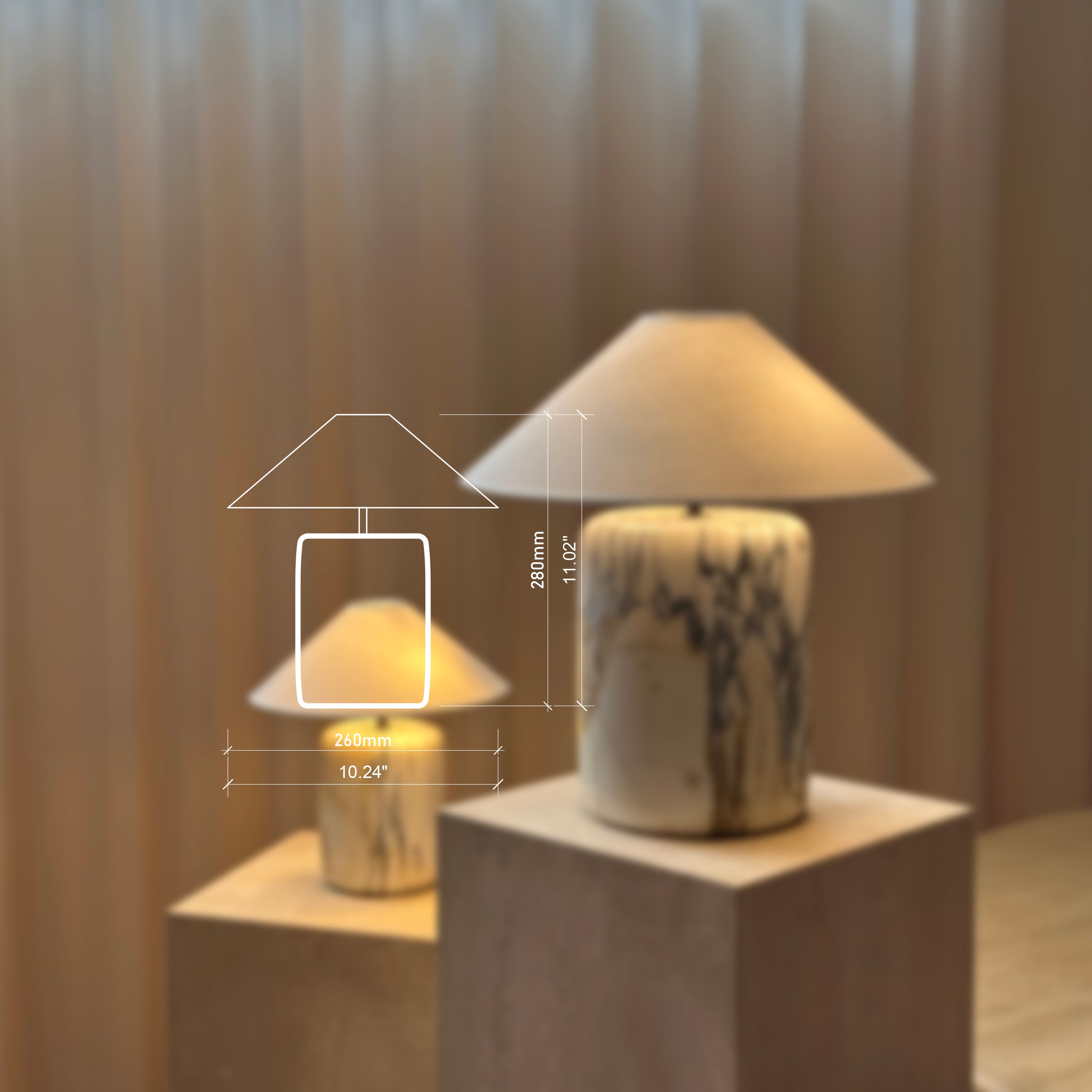 Wabi-Sabi - Calacatta Gold Table Lamp