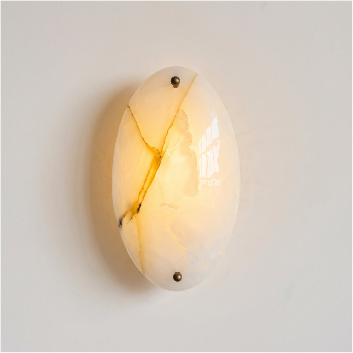 Halo Oval Sconce - Milky Onyx