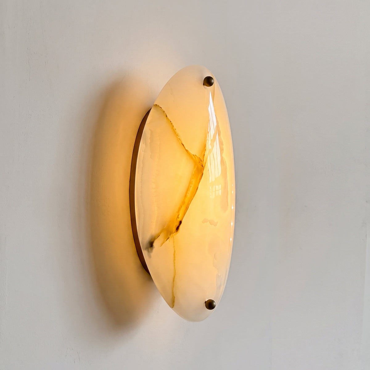 Halo Oval Sconce - Milky Onyx