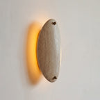 Halo Oval Sconce - Travertine