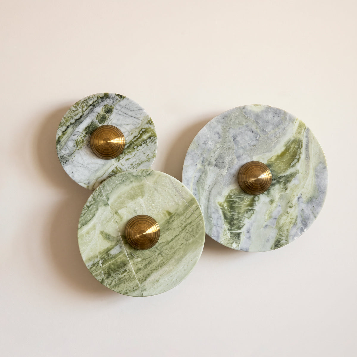 Terrain Canvas - Green Marble Light Trio