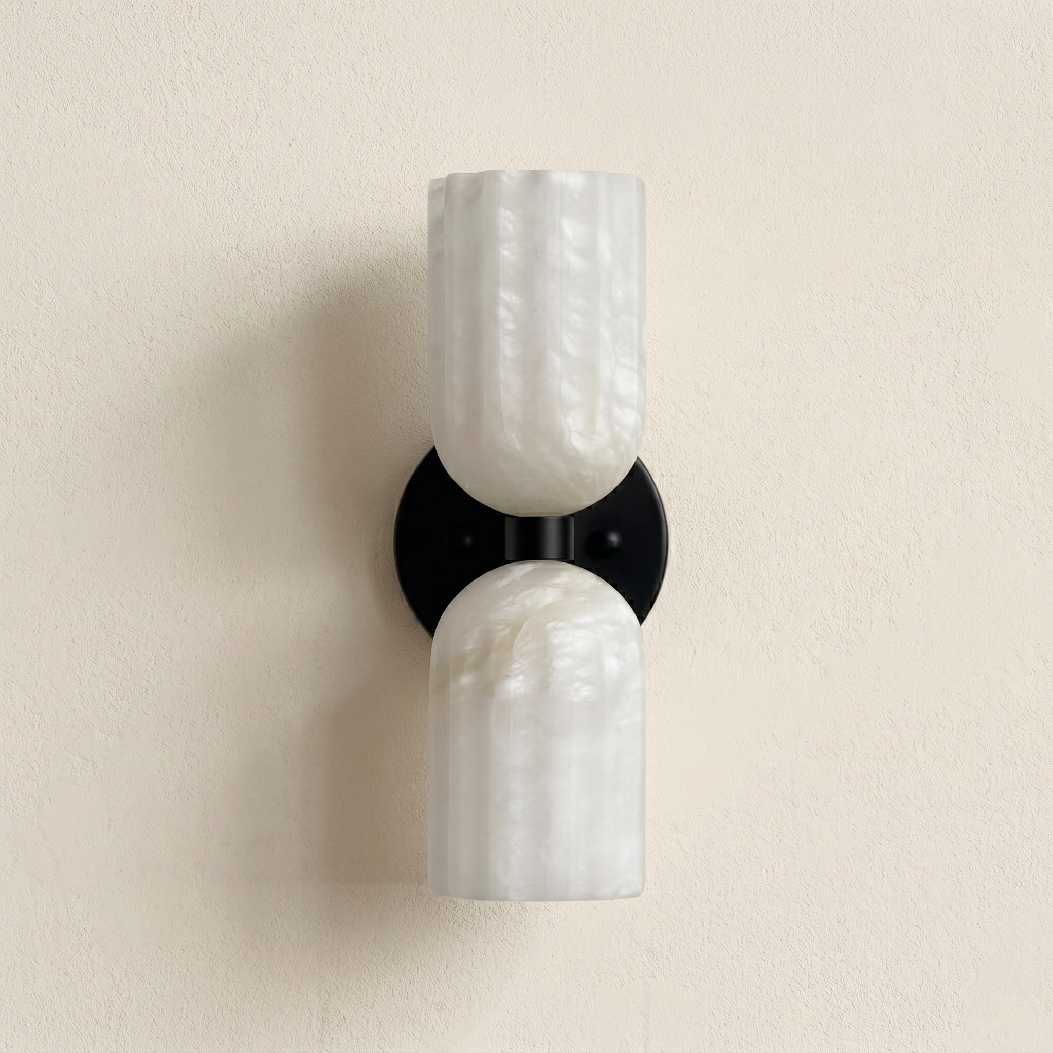 Dual Alabaster Globe Sconce