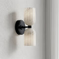 Dual Alabaster Globe Sconce