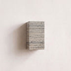 Up Down Cube Sconce - Grey Travertine
