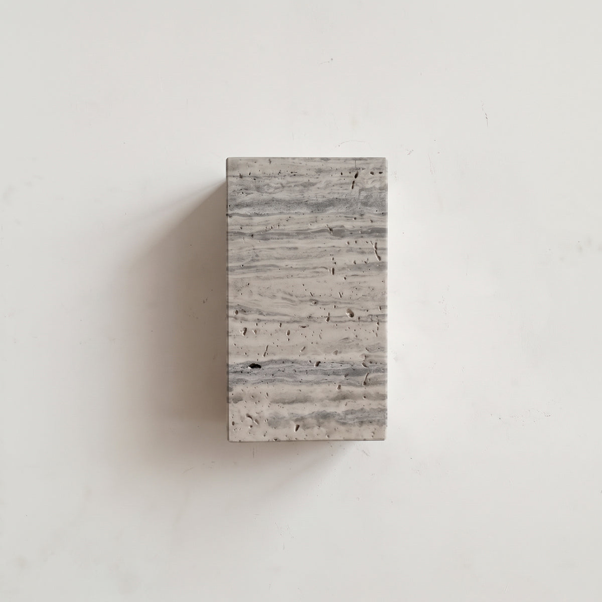 Up Down Cube Sconce - Grey Travertine
