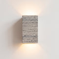 Up Down Cube Sconce - Grey Travertine