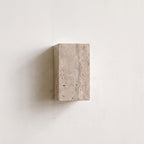 Up Down Cube Sconce - Travertine