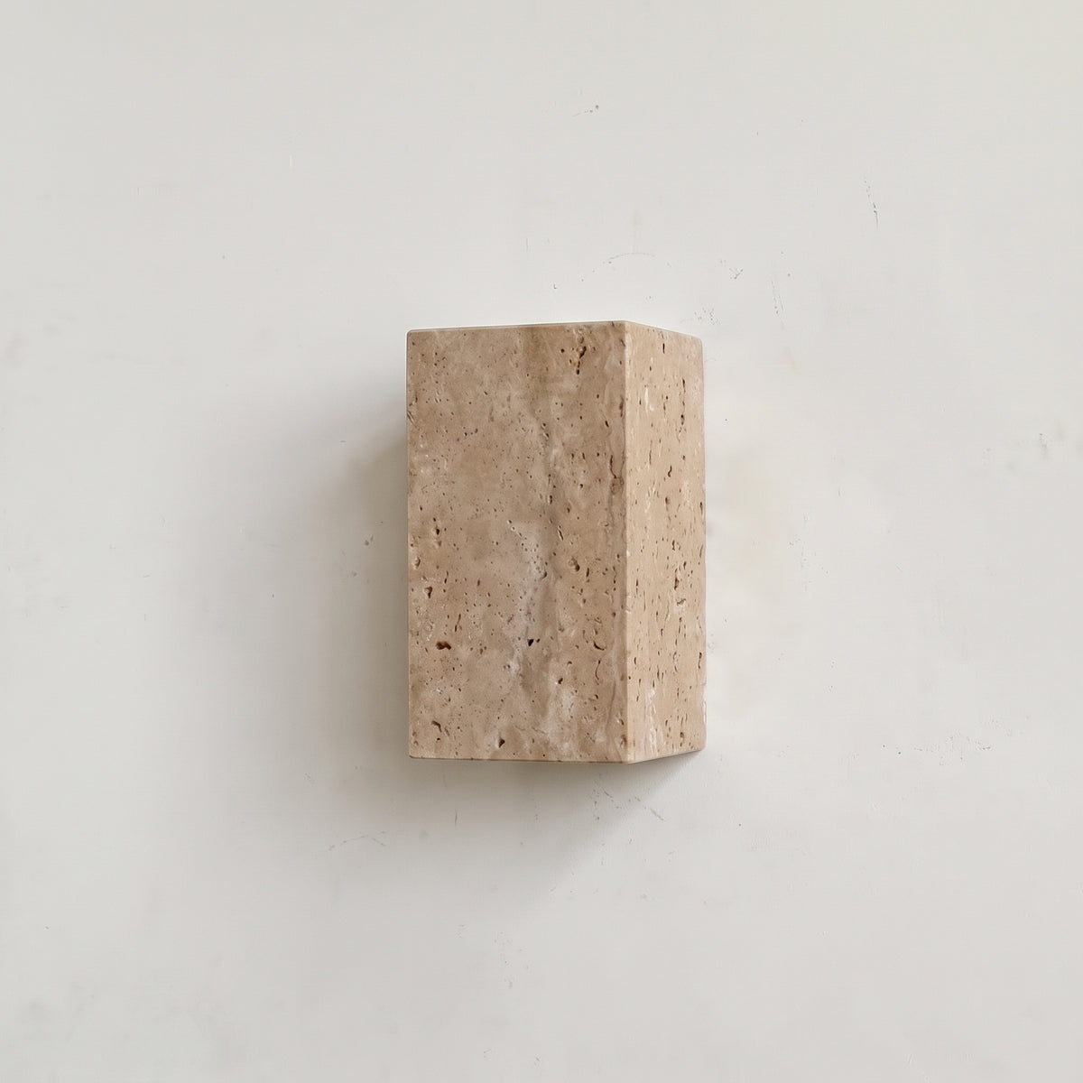 Up Down Cube Sconce - Travertine