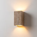 Up Down Cube Sconce - Travertine