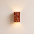Up Down Cube Sconce - Travertine Rosso