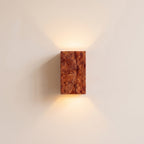 Up Down Cube Sconce - Travertine Rosso