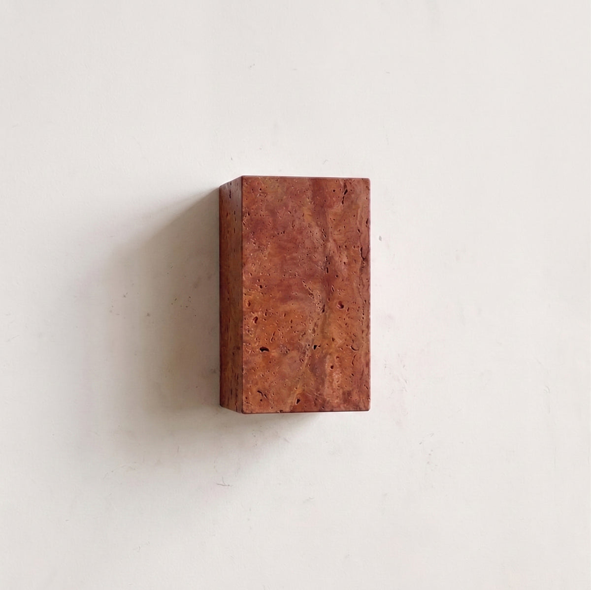 Up Down Cube Sconce - Travertine Rosso
