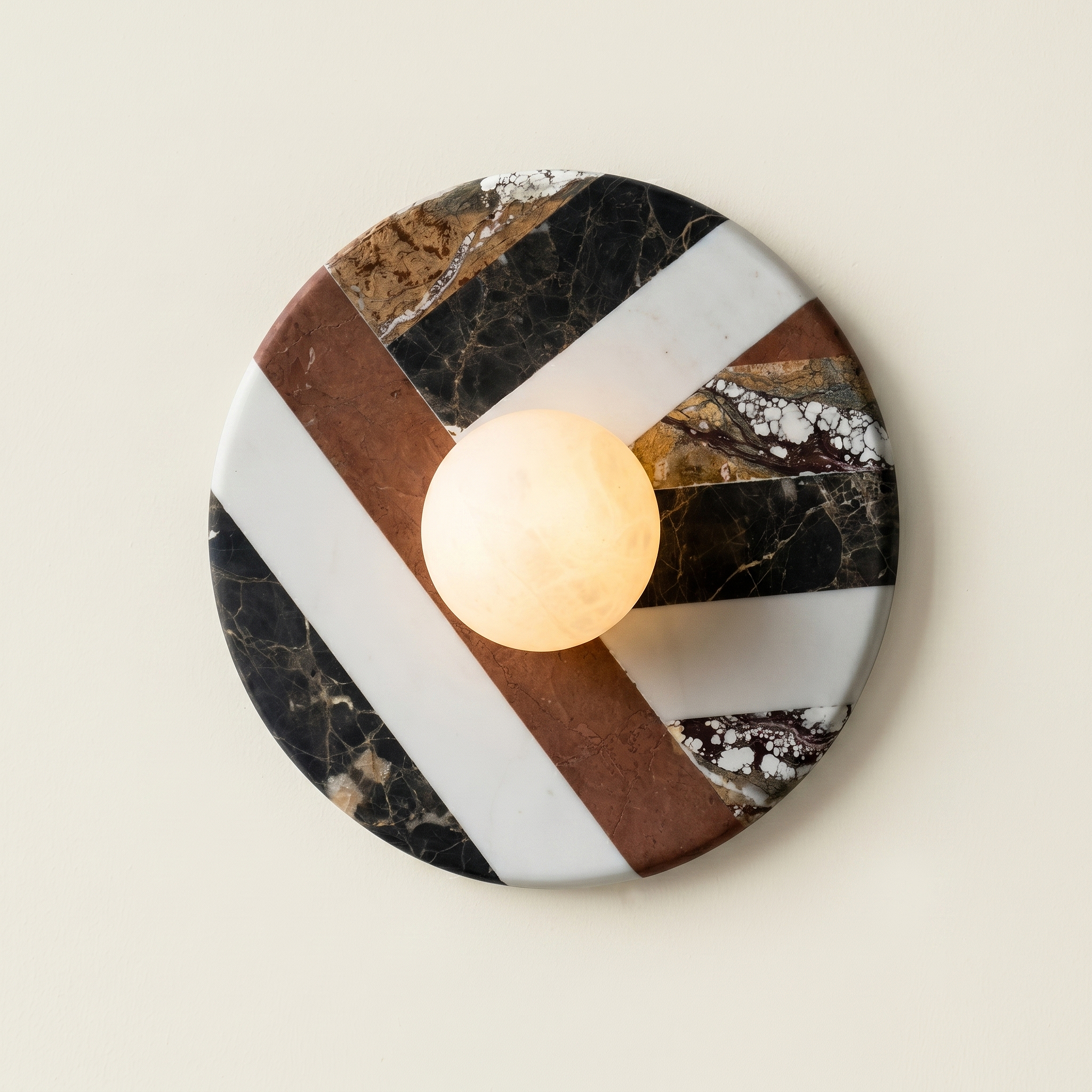 Multi-Marble Inlay Sconce