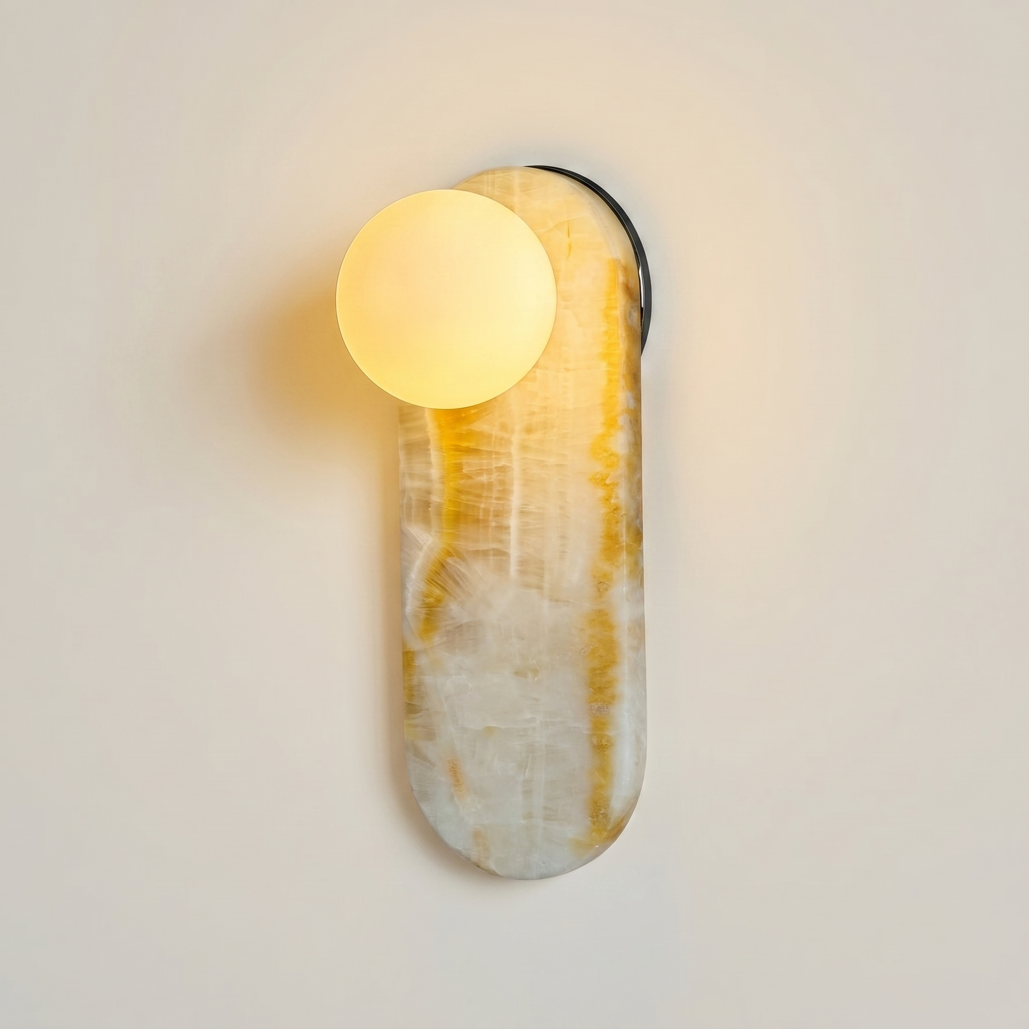 Marlowe Elong Sconce - Milky Onyx