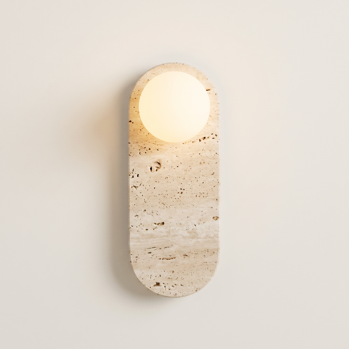 Marlowe Elong Sconce - Travertine