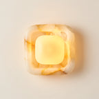 Marlowe Quadra Soft Square Sconce - Milky Onyx