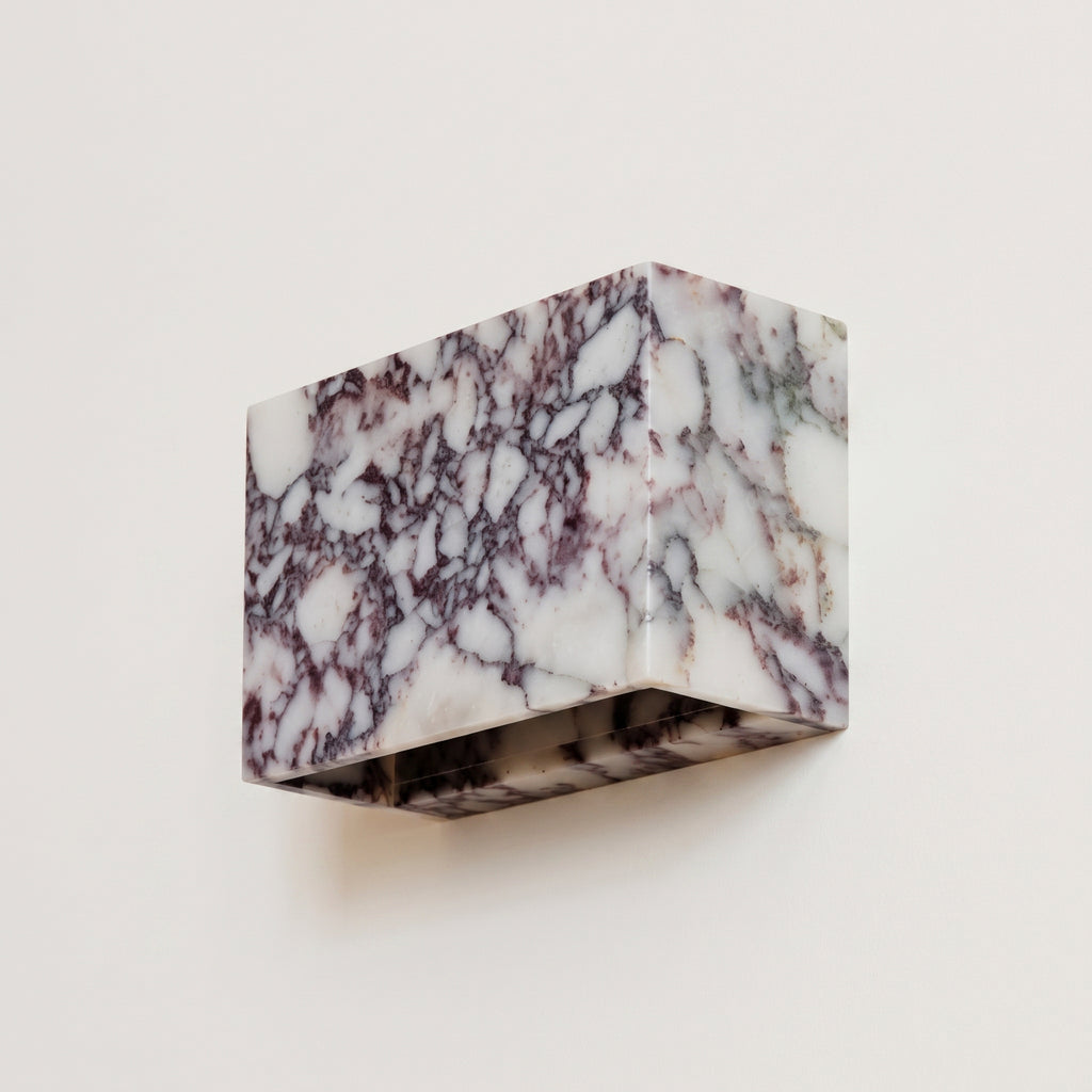 Up Down Slab Sconce- Calacatta Viola
