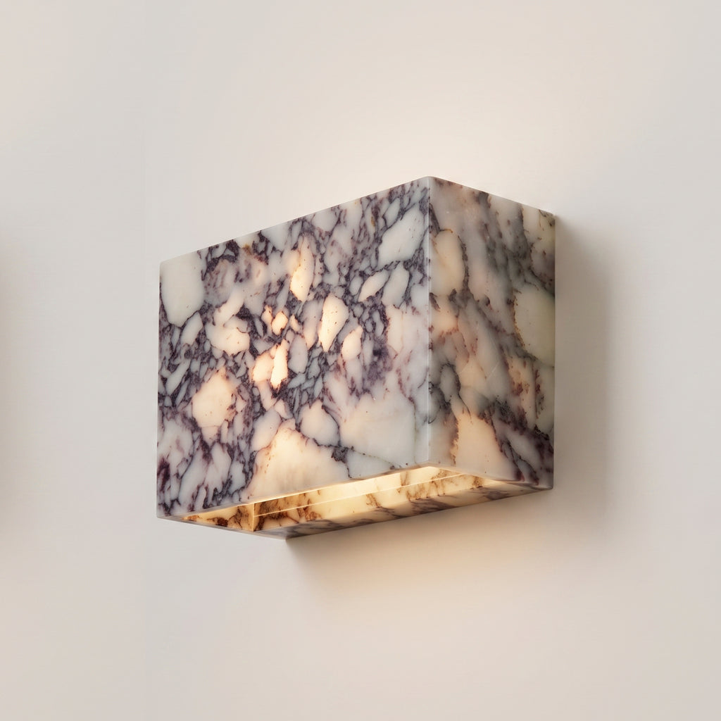 Up Down Slab Sconce- Calacatta Viola