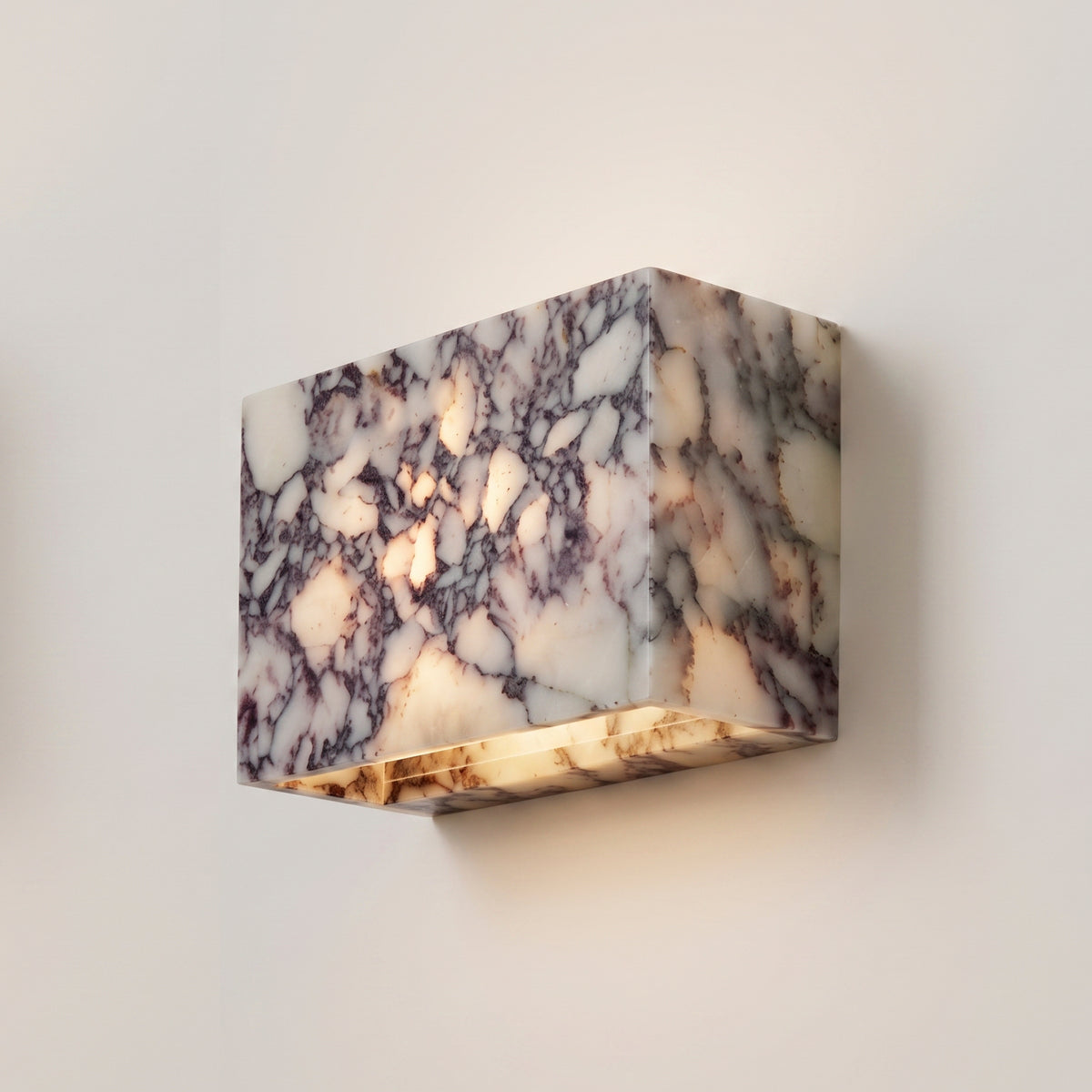 Up Down Slab Sconce- Calacatta Viola