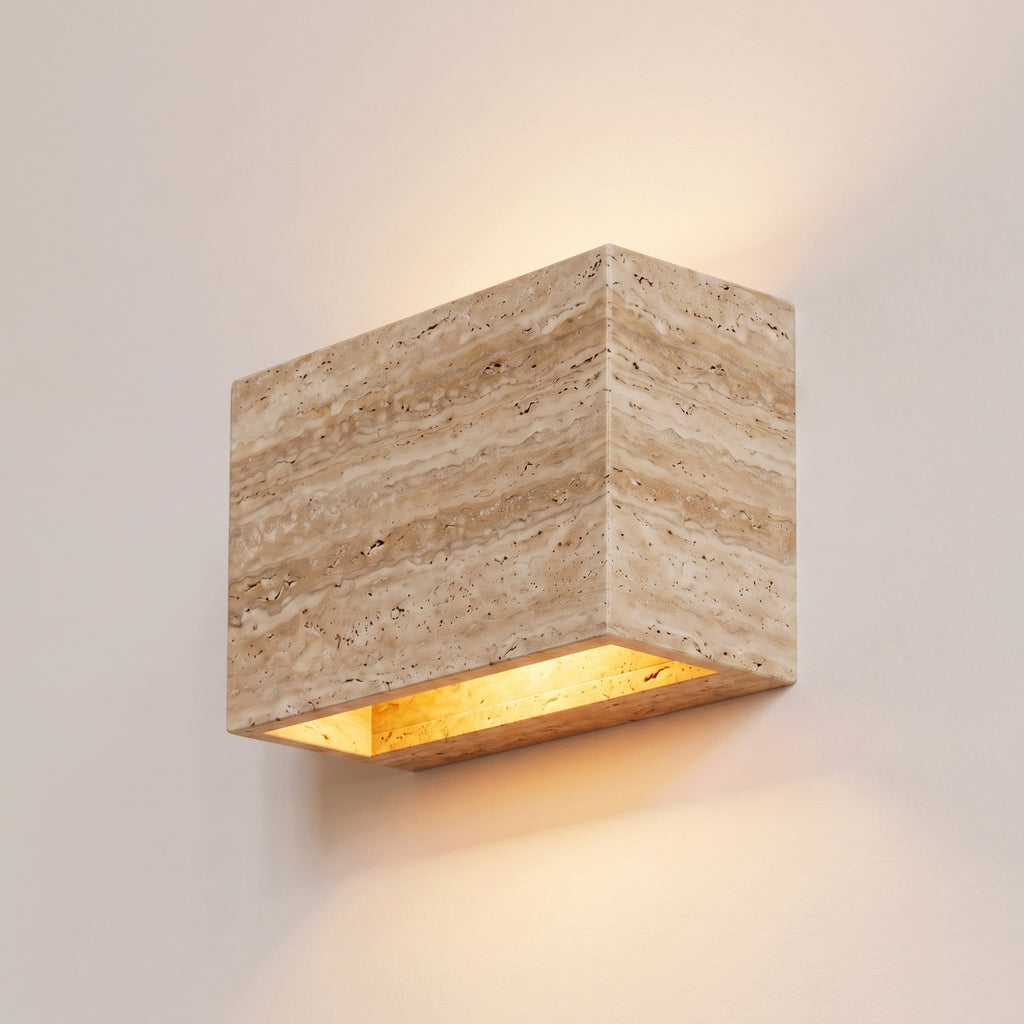 Up Down Slab Sconce- Travertine