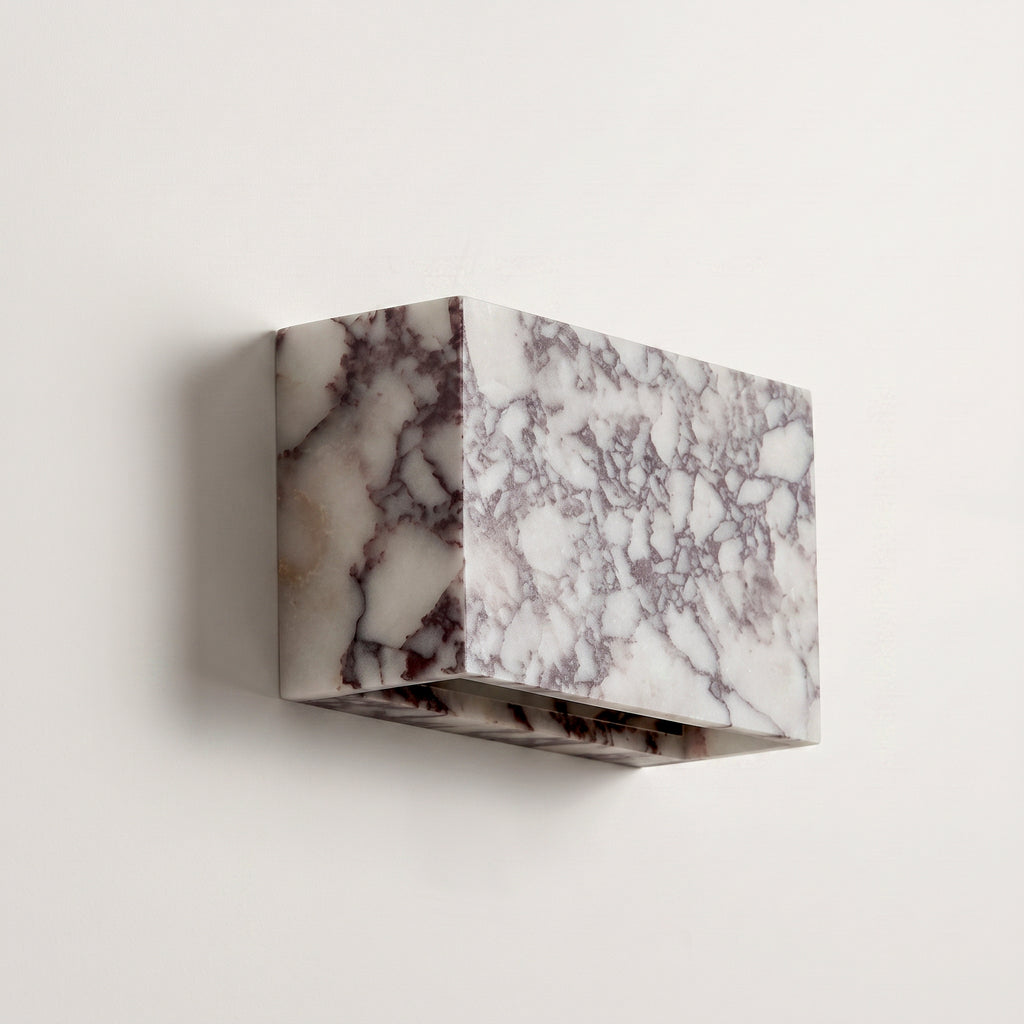 Up Down Slab Sconce- Calacatta Viola