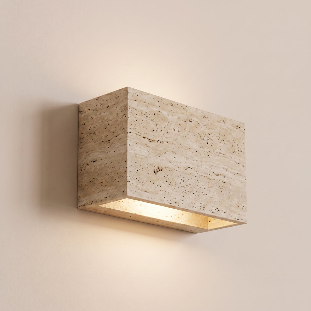 Up Down Slab Sconce- Travertine