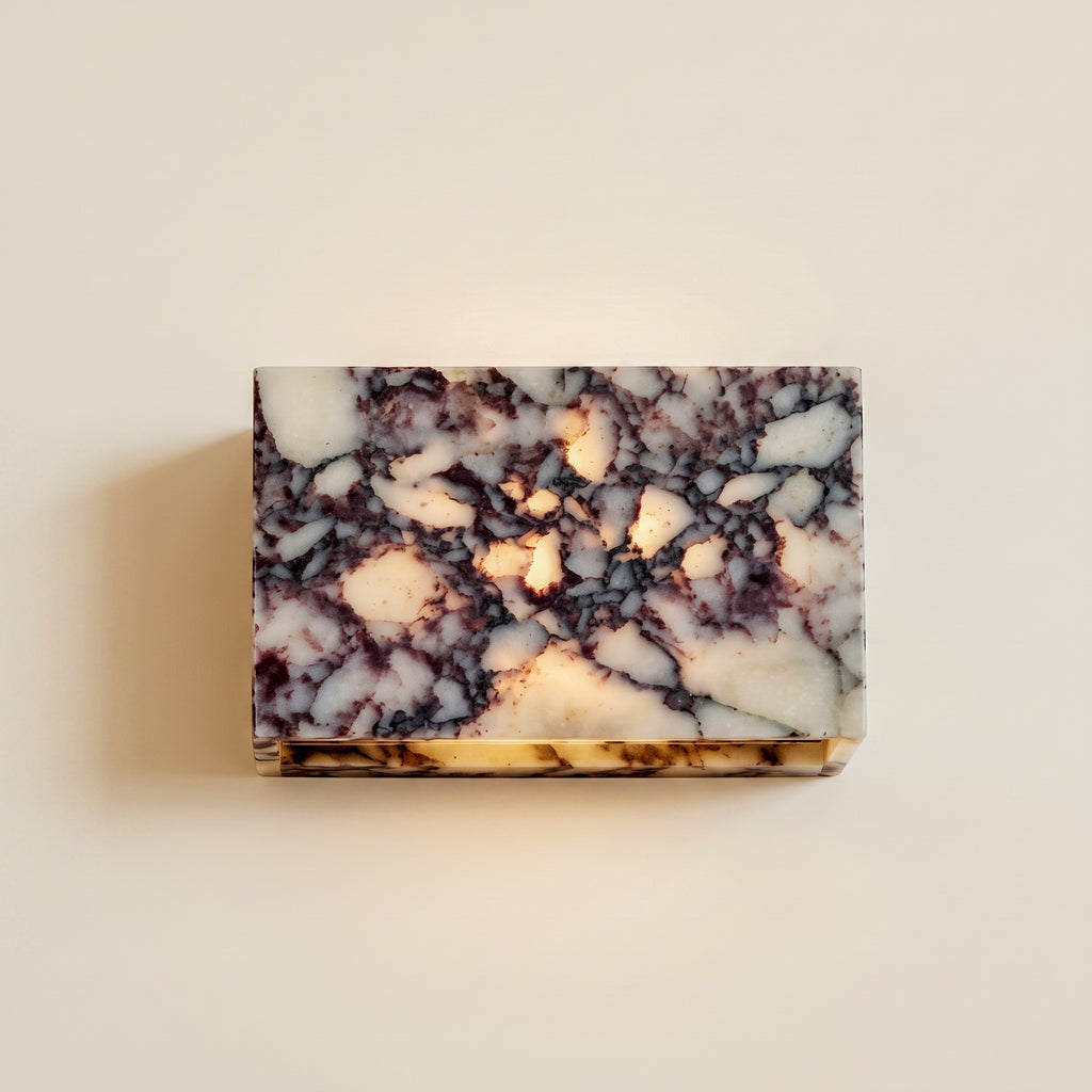 Up Down Slab Sconce- Calacatta Viola