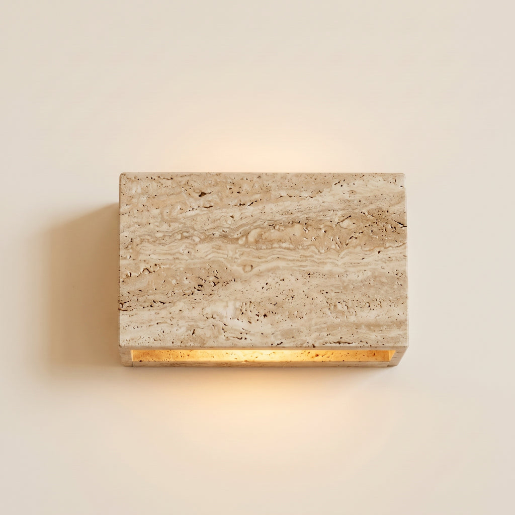 Up Down Slab Sconce- Travertine