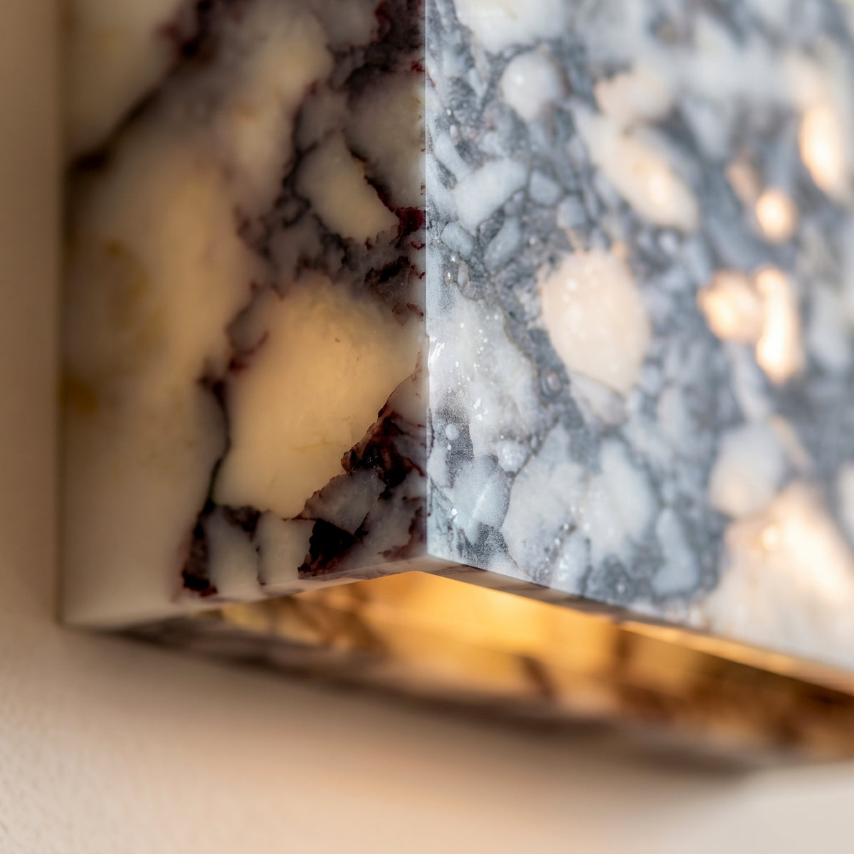 Up Down Slab Sconce- Calacatta Viola