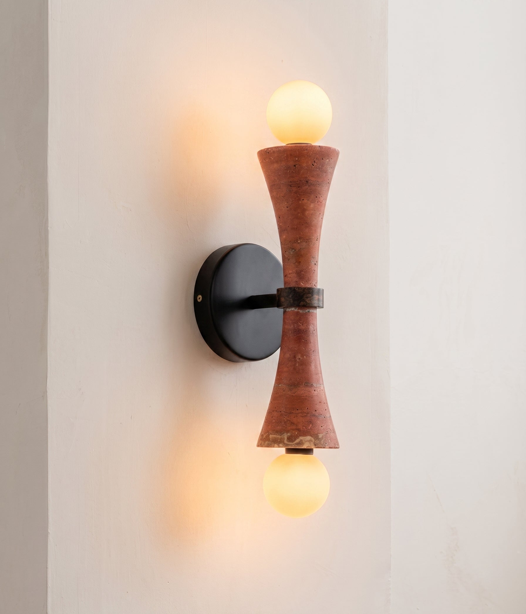Calyx Wall Sconce - Travertine Rosso