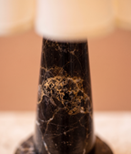 Handmade Nero Portoro Marble Lamp: Small Chic Table Lamp