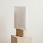 Bedside Tower Lamp - Travertine