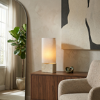 Bedside Tower Lamp - Travertine