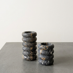 Handcrafted Natural Stone Vase & Candle Holder