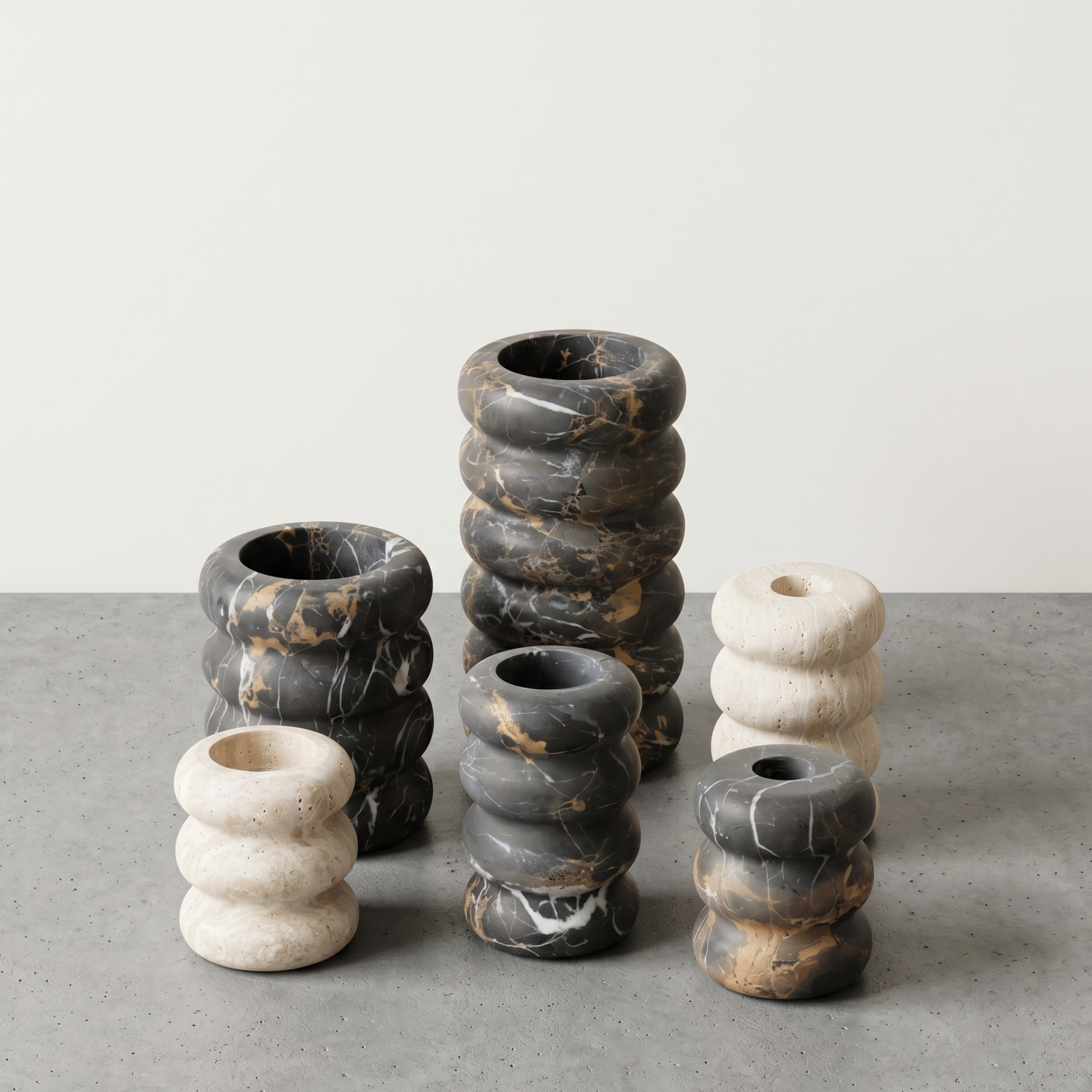 Handcrafted Natural Stone Vase & Candle Holder