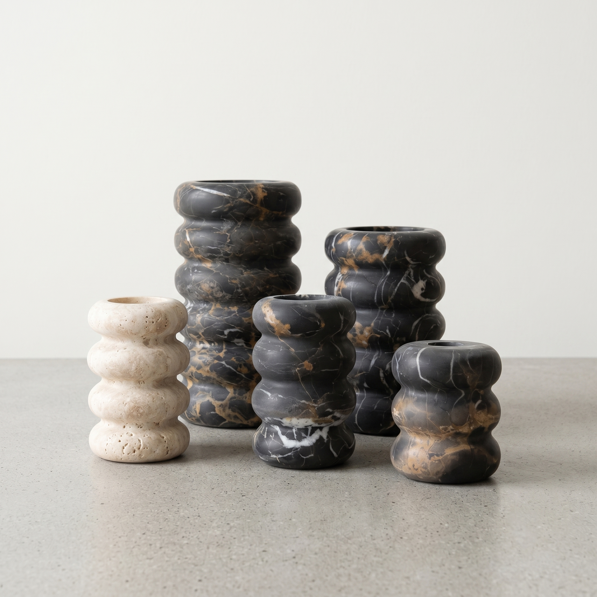 Handcrafted Natural Stone Vase & Candle Holder