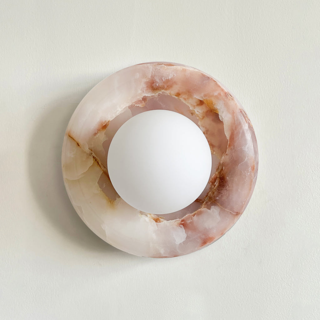 Marlowe Sconce - Pink Onyx