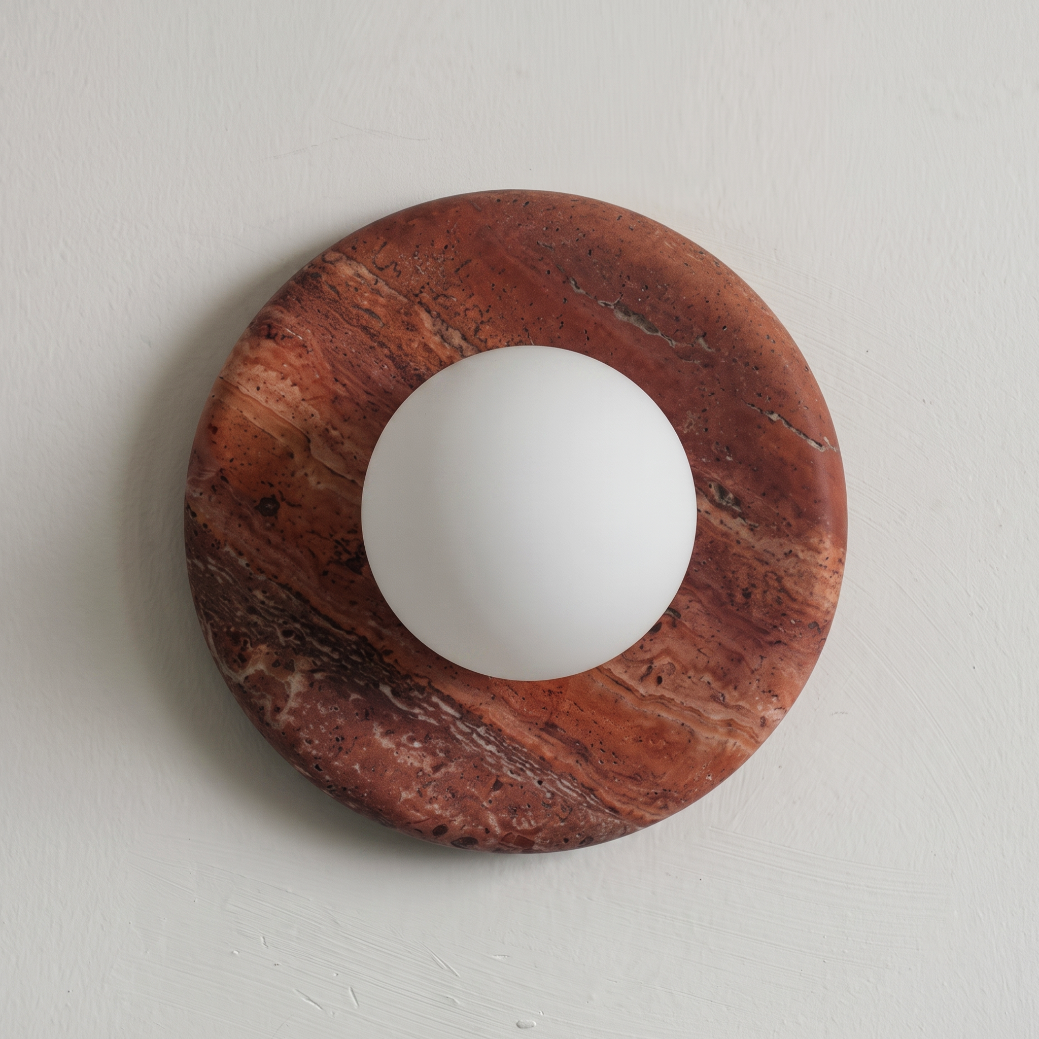 Marlowe Sconce - Travertine Rosso