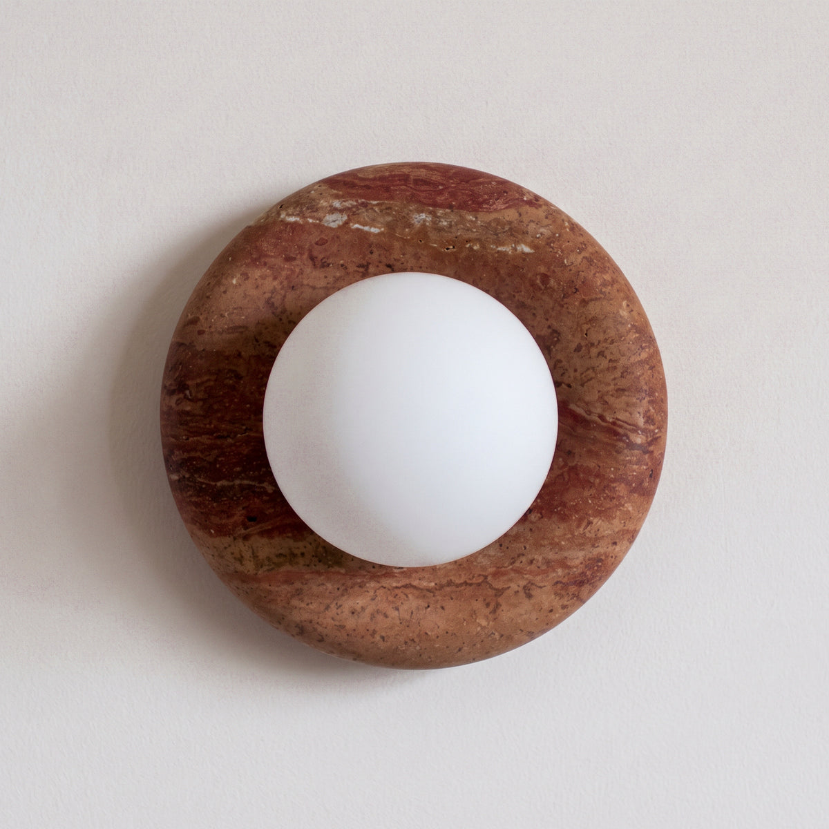 Marlowe Sconce - Travertine Rosso