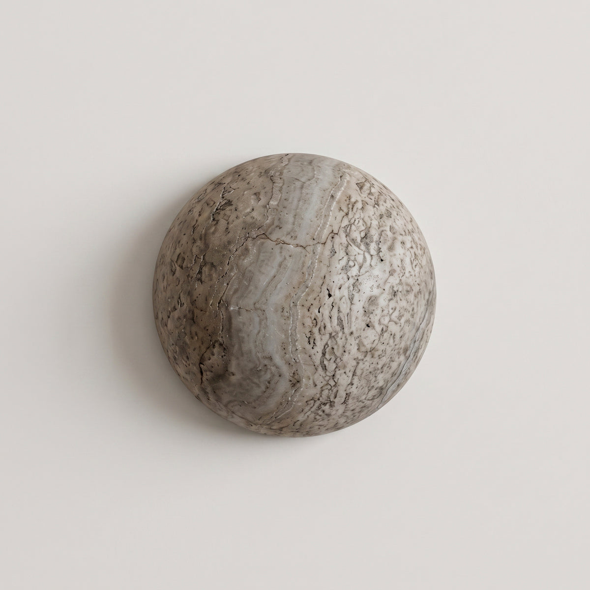 Halo Sconce – Grey Travertine