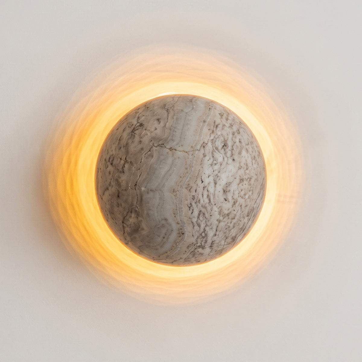 Halo Sconce – Grey Travertine